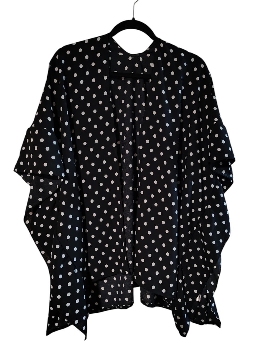 Northern Reflections Black & White Polka Dot Open-Front Tunic